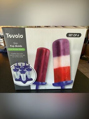Tovolo Purple Star Pop Molds - Set of 6
